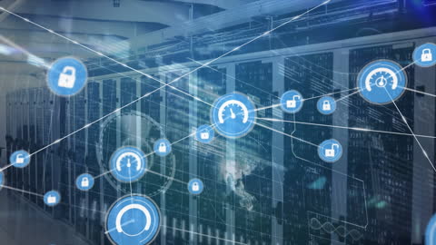 Digital Connectivity Overlay in Modern Server Room