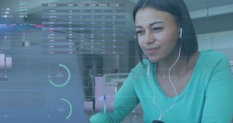 Financial Analysis with Female Professional Reviewing Data - Download Free Stock Images Pikwizard.com