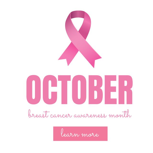 Pink Ribbon for Breast Cancer Awareness Month in October - Download Free Stock Templates Pikwizard.com