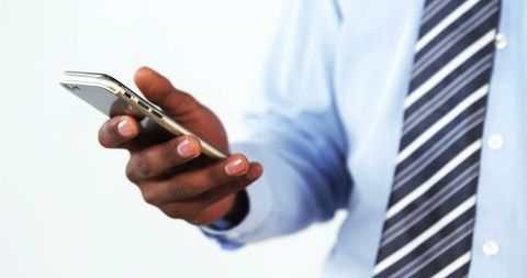 Businessman Using Smartphone for Communication - Download Free Stock Images Pikwizard.com