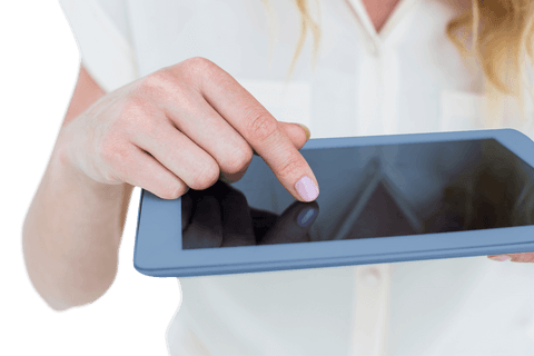 Woman's Hand Using Transparent Background Digital Tablet - Download Free Stock Videos Pikwizard.com