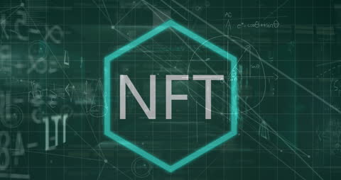 NFT Concept Illustrating Digital Technology and Blockchain Innovation
