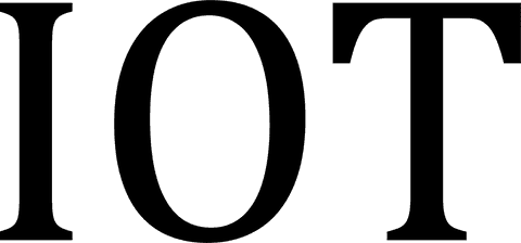 Black IoT text displayed on a completely clear background, highlighting key concepts of the Internet of Things. Effective for digital content emphasizing connectivity and technology themes. Useful for web design, posters, educational materials, or technology presentations focusing on modern digital concepts.