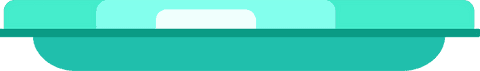 Minimalistic teal pill-shaped tab ui element on transparent background