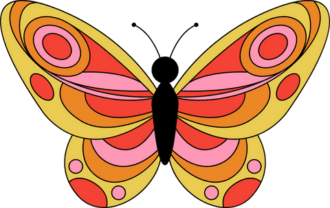 Stylized Bright Butterfly with Vibrant Patterns on Transparent Background - Download Free Stock Videos Pikwizard.com