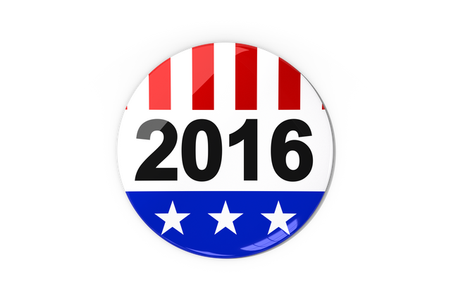 Transparent Vote 2016 Button with Red, White, and Blue Design - Download Free Stock Videos Pikwizard.com