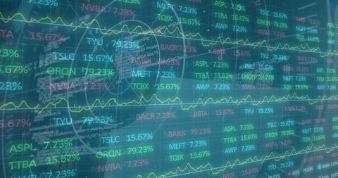 Digital Interface with Real-Time Financial Data Analytics - Download Free Stock Images Pikwizard.com
