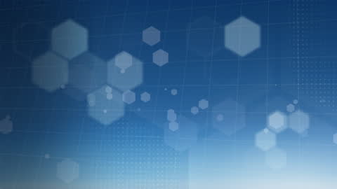 Hexagon Pattern on Blue Digital Interface Background