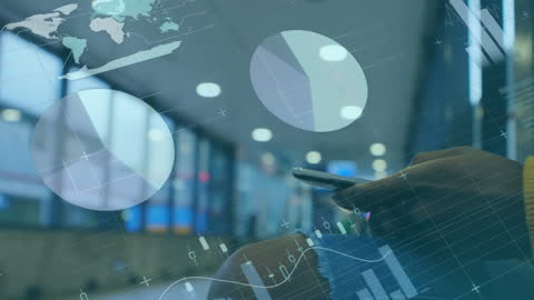 Abstract Business Data Interface and Smartphone Usage