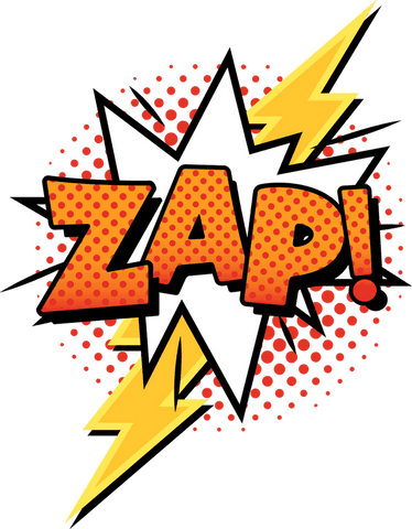 comic book style splash text 'zap!' with starburst and lightning - Download Free Stock Videos Pikwizard.com