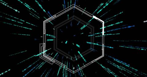hexagonal frame with neon light burst - Download Free Stock Images Pikwizard.com