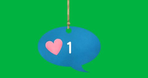 Social Media Like Notification Concept on Green