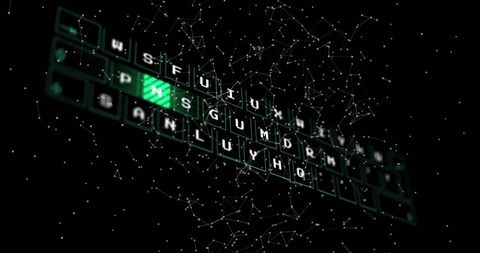 Futuristic Data Matrix with Network Connections