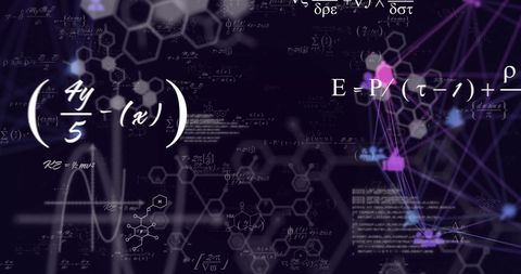 Abstract Scientific Data and Equations on Dark Background - Download Free Stock Images Pikwizard.com