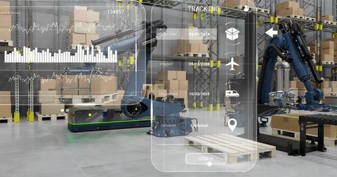 Smart Warehouse Automation with Data Interfaces and Robotics