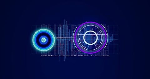 Futuristic Digital Interface with Analyzing Scopes Overlay - Download Free Stock Images Pikwizard.com