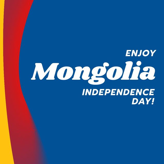 Mongolia Independence Day Celebration Poster with Colorful Background - Download Free Stock Templates Pikwizard.com