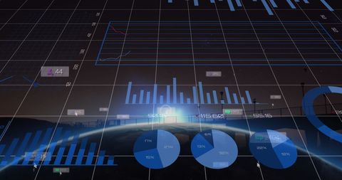 Analyzing Digital Financial Data on Global Scale - Download Free Stock Images Pikwizard.com