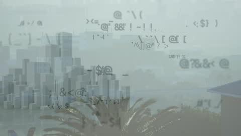 Abstract Data and Technology Animation Overlay