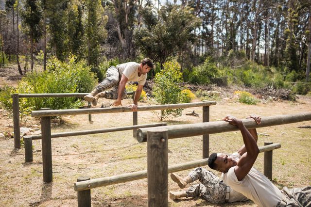 Military Soldiers Training on Obstacle Course in Boot Camp - Download Free Stock Photos Pikwizard.com