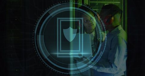 cybersecurity professionals managing data in server room - Download Free Stock Images Pikwizard.com