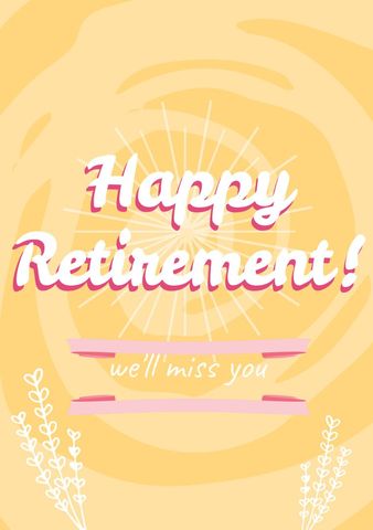 Bright Retirement Card with Heartfelt Message - Download Free Stock Templates Pikwizard.com