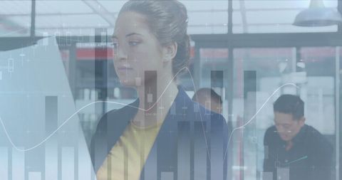 Businesswoman Analyzing Financial Charts with Team - Download Free Stock Images Pikwizard.com