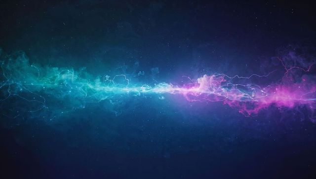 Radiant Futuristic Plasma Energy Beam in Cosmic Space