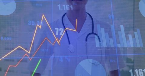 Healthcare Professional Analyzing Data in Modern Clinic