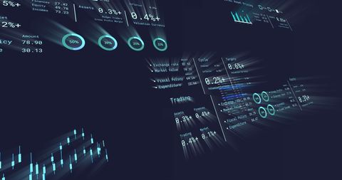 Dynamic Display of Stock Market Data and Financial Analytics - Download Free Stock Images Pikwizard.com