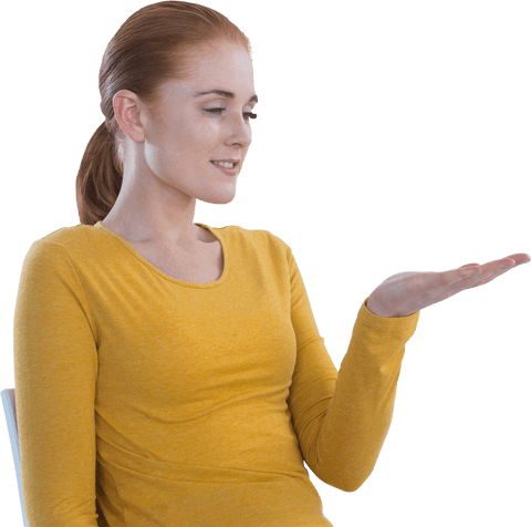 businesswoman displaying transparent product on open palm - Download Free Stock Videos Pikwizard.com