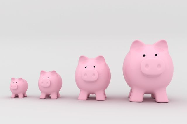 Pink Piggy Banks Growing Sizes Transparent, Symbol Financial Saving - Download Free Stock Videos Pikwizard.com