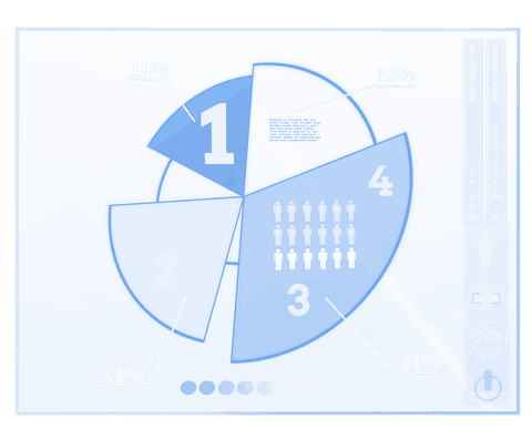 futuristic interface data display transparent pie chart infographic - Download Free Stock Videos Pikwizard.com