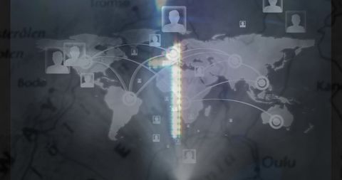 Digital Global Connection with Countdown Overlay - Download Free Stock Images Pikwizard.com