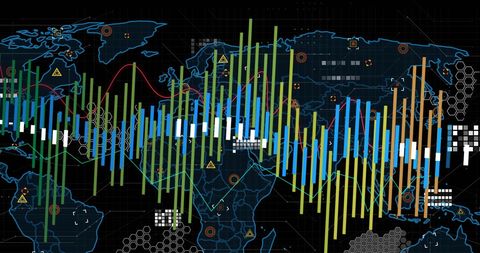 Global Financial Data Analysis on World Map - Download Free Stock Images Pikwizard.com