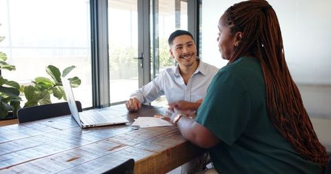 Diverse Business Collaboration in Modern Office