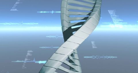 Digital DNA Strand Intertwined with Scientific Data - Download Free Stock Images Pikwizard.com