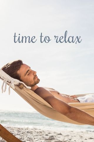 man relaxing on beach hammock by the ocean - Download Free Stock Templates Pikwizard.com