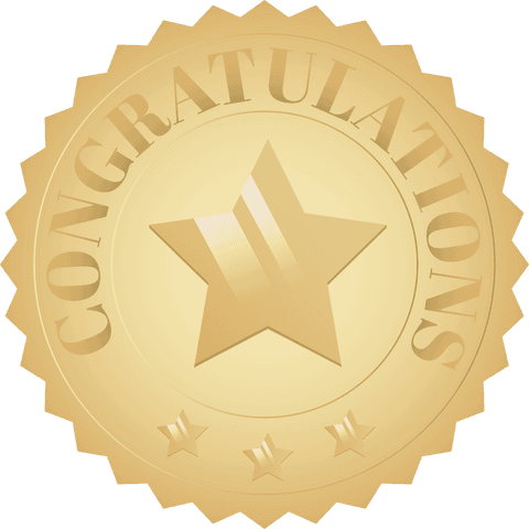 golden congratulations badge on transparent background - Download Free Stock Videos Pikwizard.com
