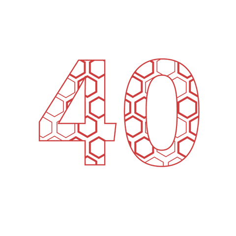 Red 40 Number with Geometric Pattern on Transparent Background - Download Free Stock Videos Pikwizard.com