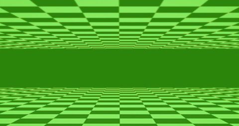 Retro Green Checkerboard Wall Design Concept