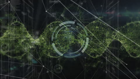 Futuristic Digital Data Interface with Scanning Scope