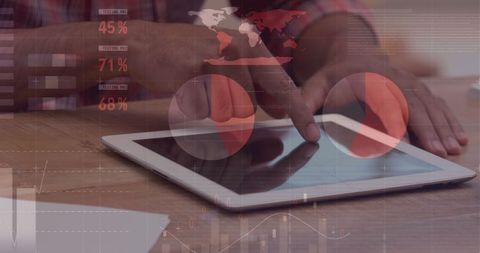 Business Data Analytics on Tablet Screen with Hands Interacting - Download Free Stock Images Pikwizard.com