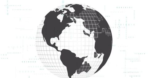 Digital Globe with Data Processing Overlay on White Background - Download Free Stock Images Pikwizard.com