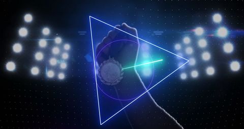 Neon Circuit Enhances Sports Victory Celebration