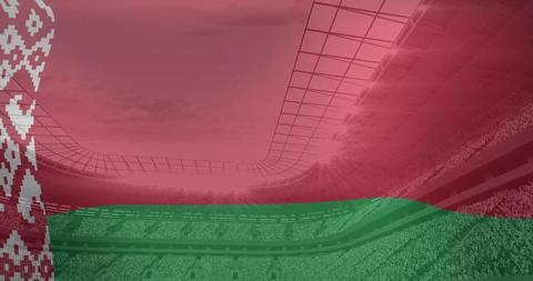 Belarus Flag Overlays Modern Sports Stadium Skyline - Download Free Stock Images Pikwizard.com