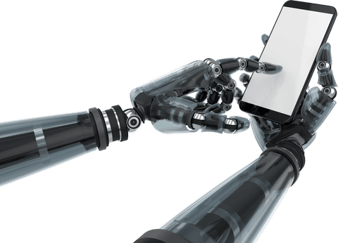 robotic arms interacting with smartphone enhanced communication - Download Free Stock Videos Pikwizard.com