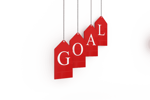 red goal tags hanging in transparent background for business strategies - Download Free Stock Videos Pikwizard.com