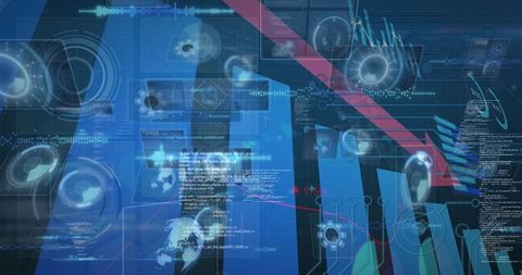 Digital Financial Graphs with Futuristic Technology Interface - Download Free Stock Images Pikwizard.com