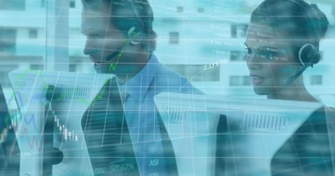 Busy Call Center Professionals Analyzing Financial Data - Download Free Stock Images Pikwizard.com